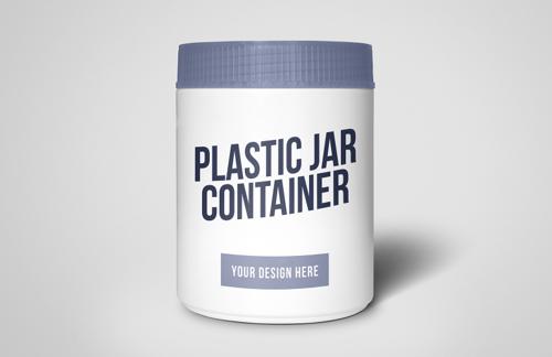 Plastic Jar Container Mockup
