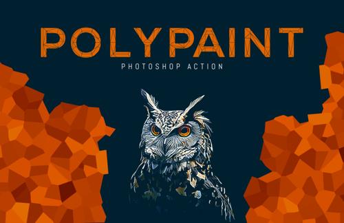Polypaint Photoshop Action