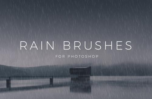 Rain Brushes for Photoshop