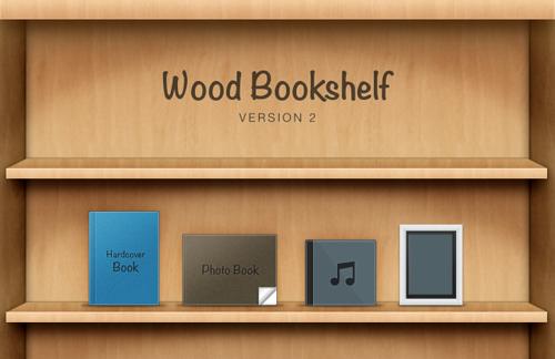 Realistic Wood Bookshelf