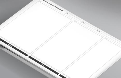 Print-ready Responsive Wireframe Sketch Sheet