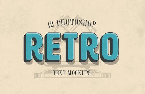 Photoshop Retro Text Mockups