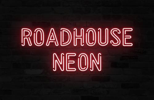 Roadhouse Neon - Double Outline Font