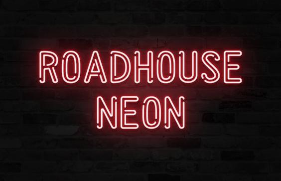 Roadhouse Neon - Double Outline Font