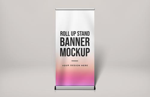 Free Roll Up Stand Banner Mockup