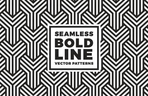 Seamless Bold Line Vector Patterns