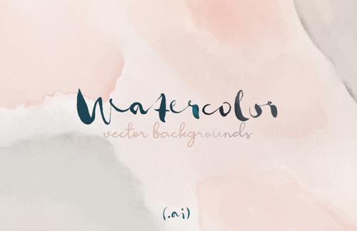 Subtle Watercolor Vector Backgrounds
