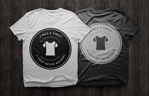 T Shirt Design Mockups Pack