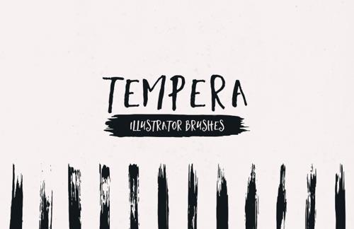 Tempera Strokes - Illustrator Brushes