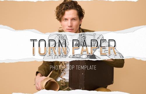 Torn Paper Photoshop Template