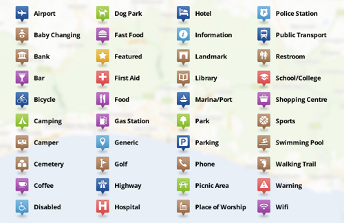 Travel Location Pin Icons