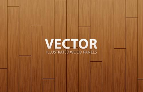 Vector Illustrated Wood Panels