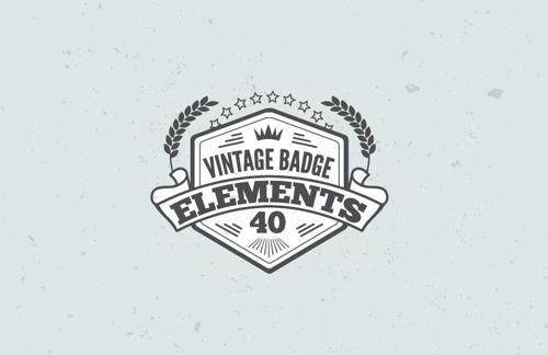 Vintage Badge Elements
