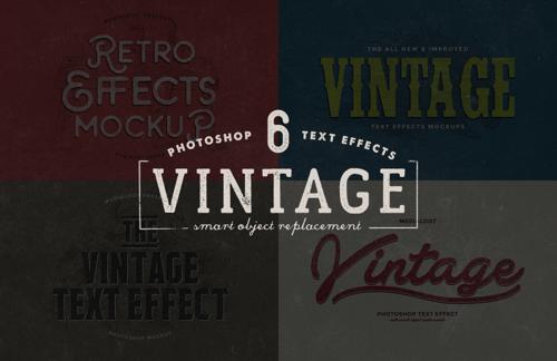 Photoshop Vintage Text Mockup