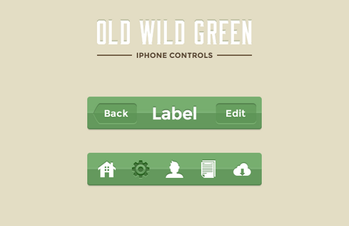 Old Wild Green iPhone Controls