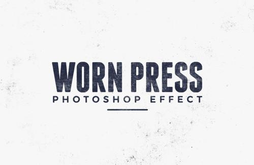 Worn Press Text Effect