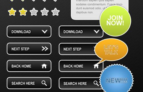 Dark Web Banners And Buttons Set