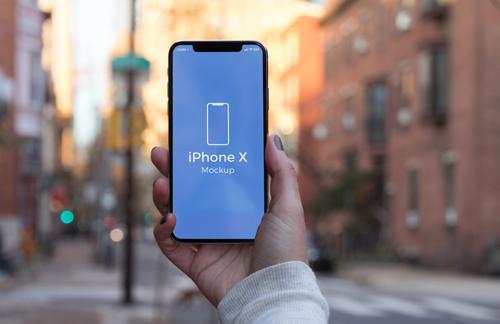 iPhone X In Hand PSD Mockups (Updated)