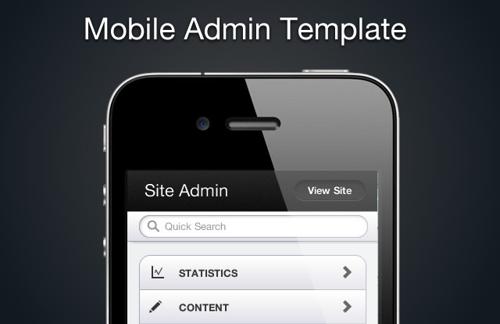 Mobile HTML5 Admin Template
