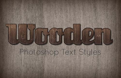 Wooden Text Styles