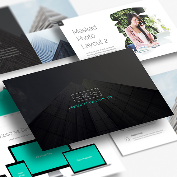 Slimline Powerpoint and Keynote template